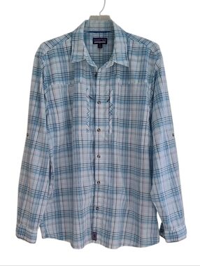 ​Patagonia Sun Stretch Fishing Shirt - XL - Blue Plaid - UPF 30